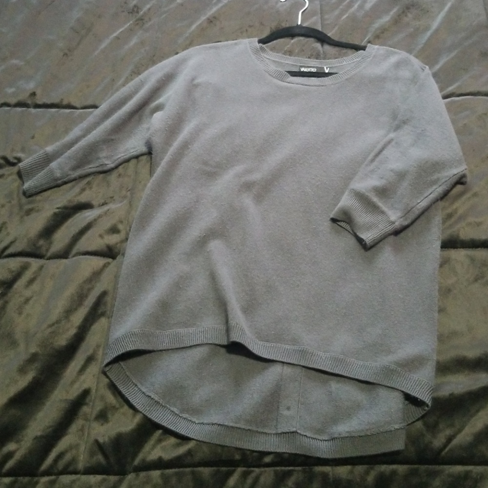 Grey button dolman sweater